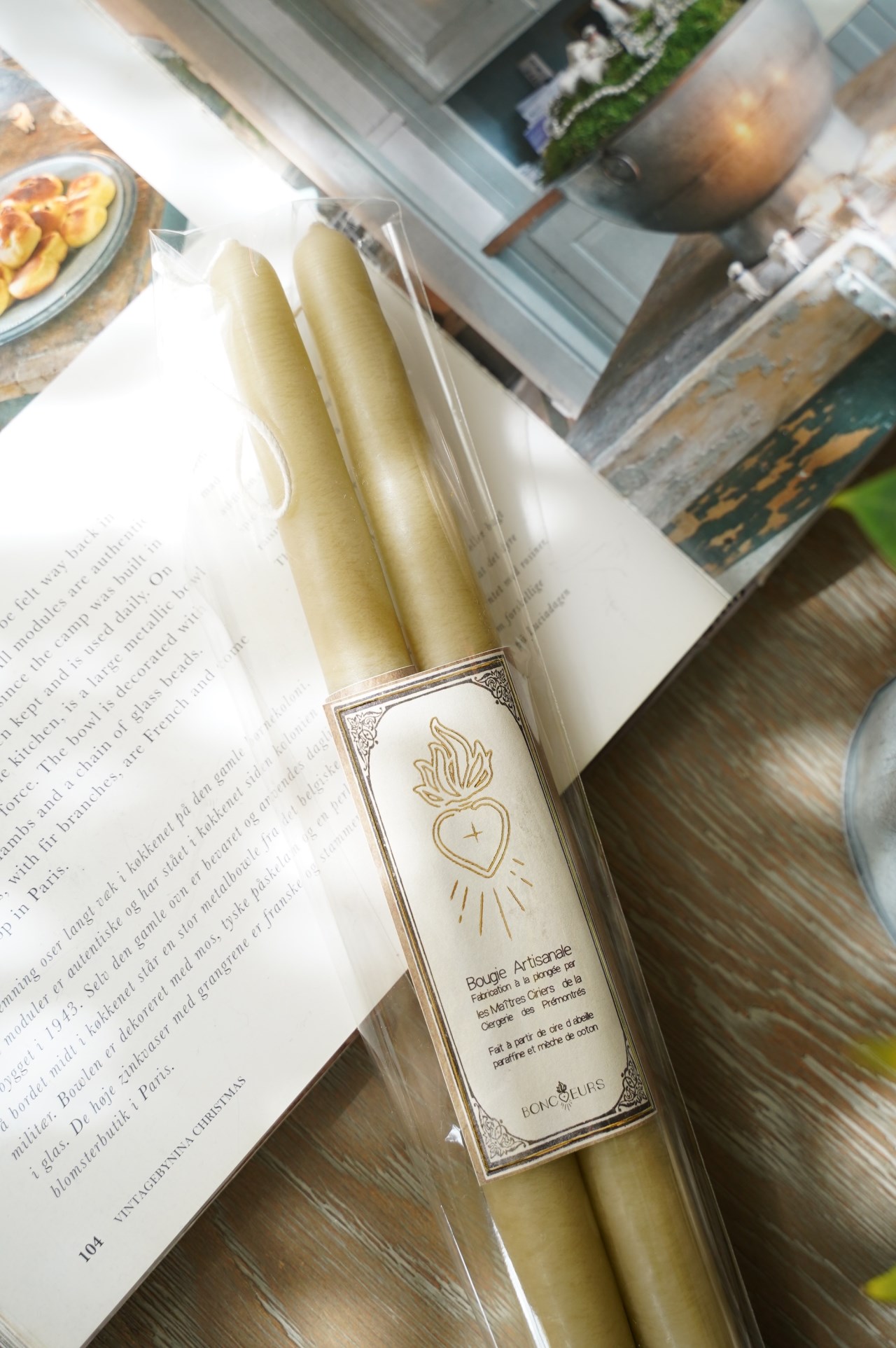 {BonCoeurs} ∞CIERGES 蜂蠟蠟燭 30cm (2入組)