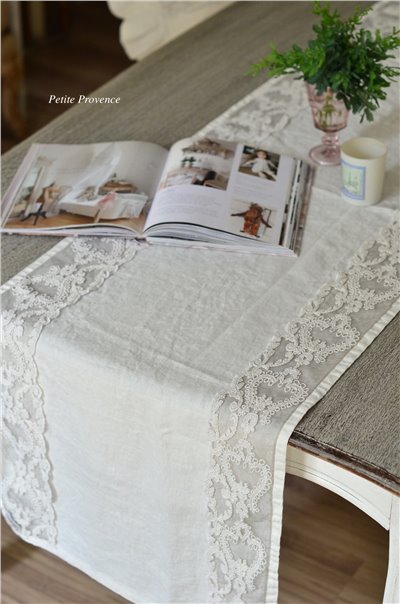 { Chez moi }∞ Arabesque 亞麻桌旗 50x180cm (兩色)