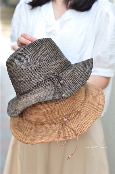{ Made in Mada }∞Dede 法國拉菲草帽 (兩色)