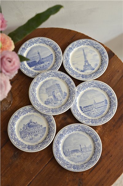 { Gienfrance } ∞ MONUMENTS 巴黎名勝系列餐盤12.8cm  (6set)