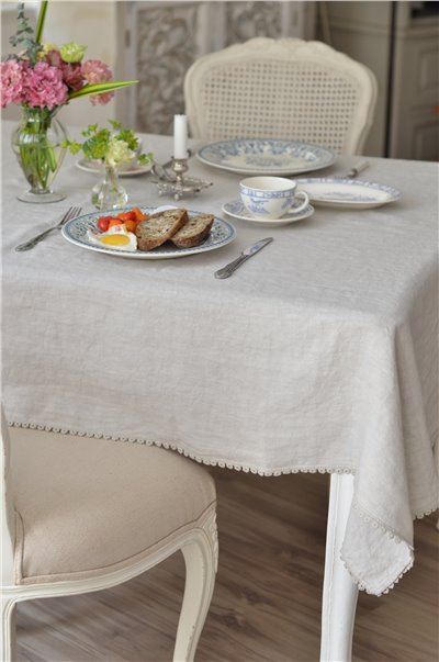 { CHEZ MOI }∞BonTon 亞麻桌巾140x185cm (2色) 