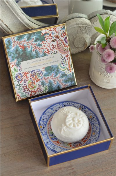 { Fragonard } ∞ Jasmine Pearl Tea  ∞ 茉莉珍珠茶 精油皂+皂盤組 