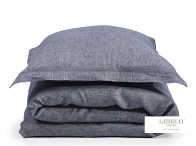 {LIBECO} ∞ Riggs-Navy  ∞ 亞麻寢具三件組 ∞ 標準雙人