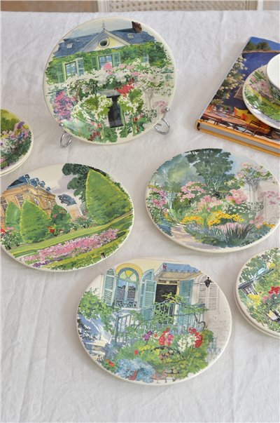 { Gienfrance }∞ 莫內花園 GIVERNY餐盤-22cm (4set) 