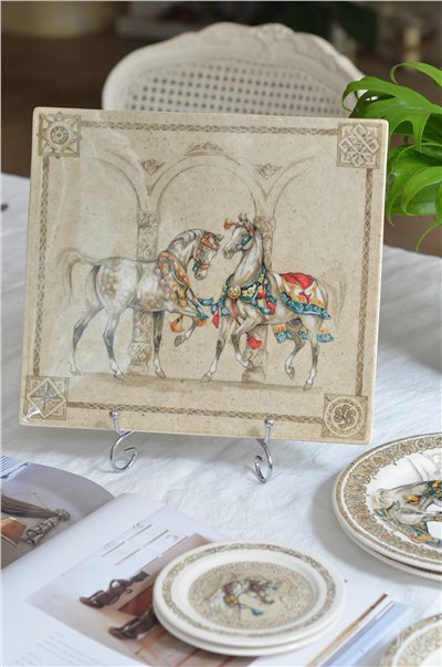 { Gienfrance }∞CHEVAUX DU VENT 方盤∞ 29.5x26.5cm
