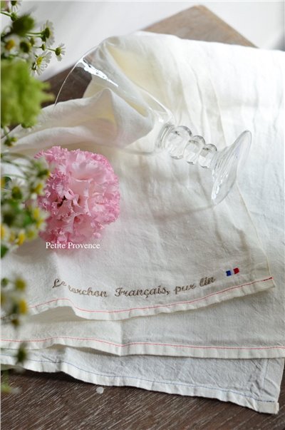 { Charvet Editions } FRANCAIS 亞麻巾 55x75cm