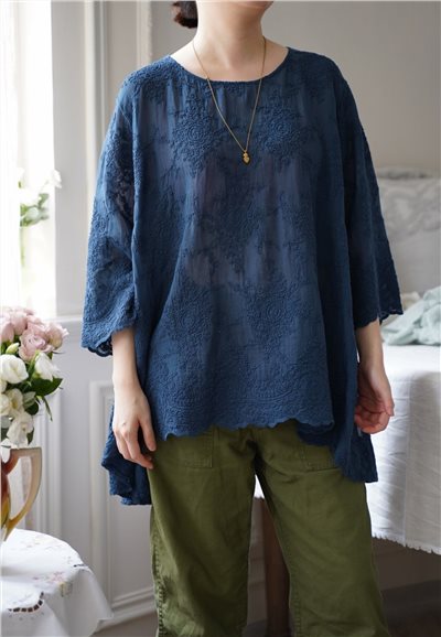 { CHEZ MOI }∞ Blouse 蕾絲罩衫/上衣 (3色)