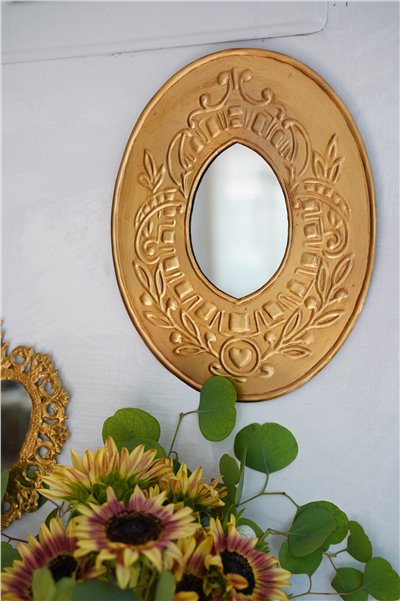 {BonCoeurs} ∞黃銅玻璃掛鏡∞ 30x23.5cm