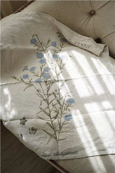 {Charvet Editions} ∞NATUREL亞麻花 擦拭巾∞50x70cm