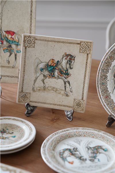 { Gienfrance }∞ CHEVAUX DU VENT 方餐盤 17x17cm