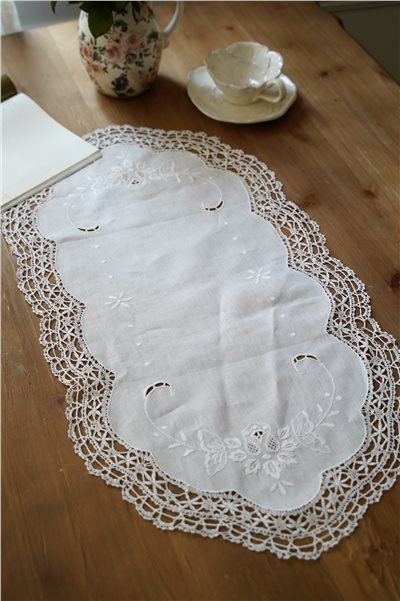 {ROLANDE.D} ∞ 橢圓蕾絲巾 40x75cm