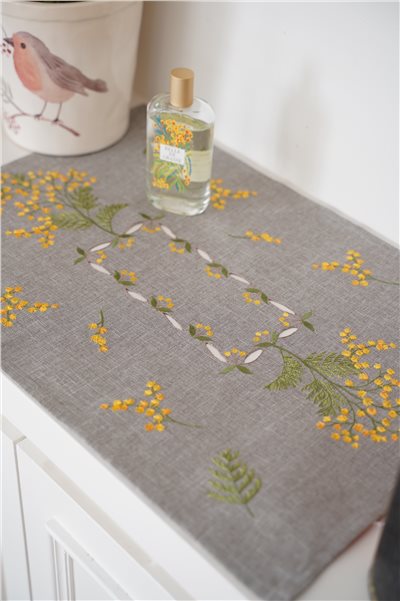 {ROLANDE.D} ∞ Mimosa 刺繡桌墊-35x50cm(2色)