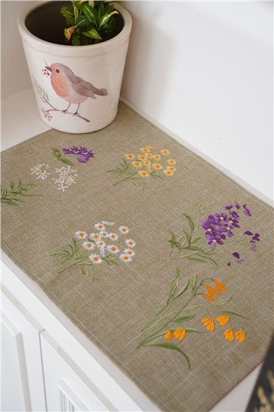 {ROLANDE.D} ∞ 碎花刺繡桌墊-35x50cm 