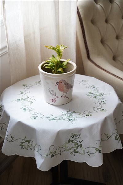 {ROLANDE.D} ∞ 常春藤刺繡蕾絲巾 90cm