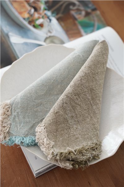 {Charvet Editions} ∞CANYON 亞麻方巾 ∞ 40x40cm  (2色) 