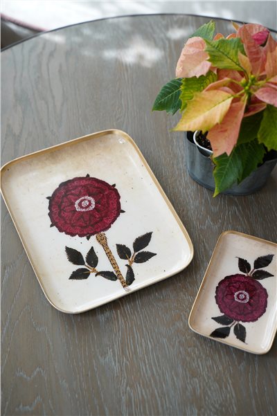 {Bon Coeurs} ∞牡丹花∞搪瓷彩繪托盤 (兩款)