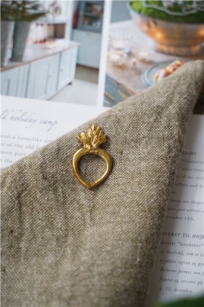 {BonCoeurs} ∞ 黃銅餐巾環-愛心